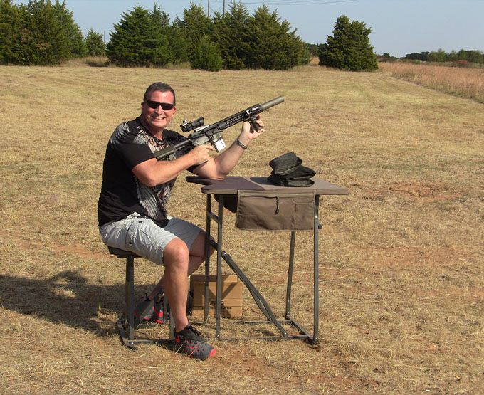 Blane at shooting range