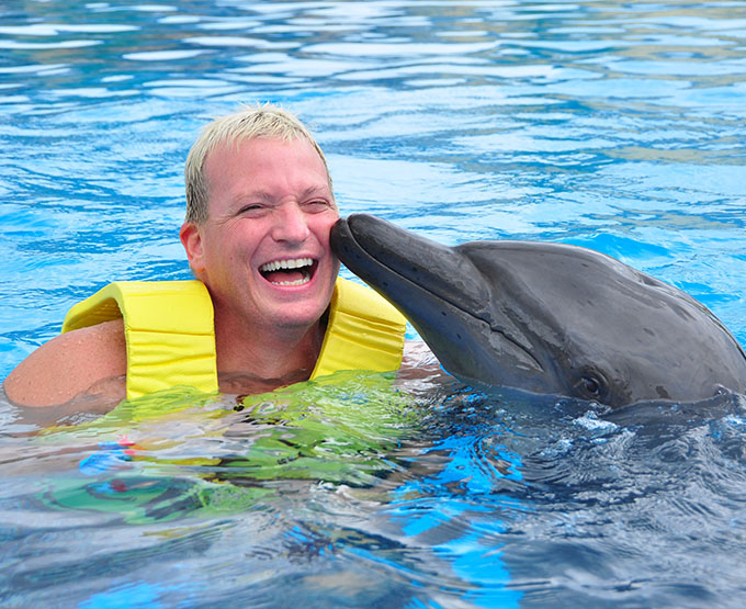 Blane with dolphin